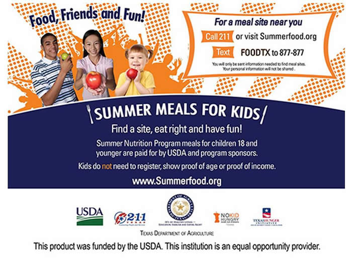 SUMMER MEALS FOR KIDS